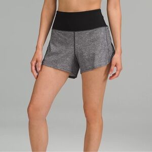 Lululemon Heathered Gray Speed Up Shorts 4inch